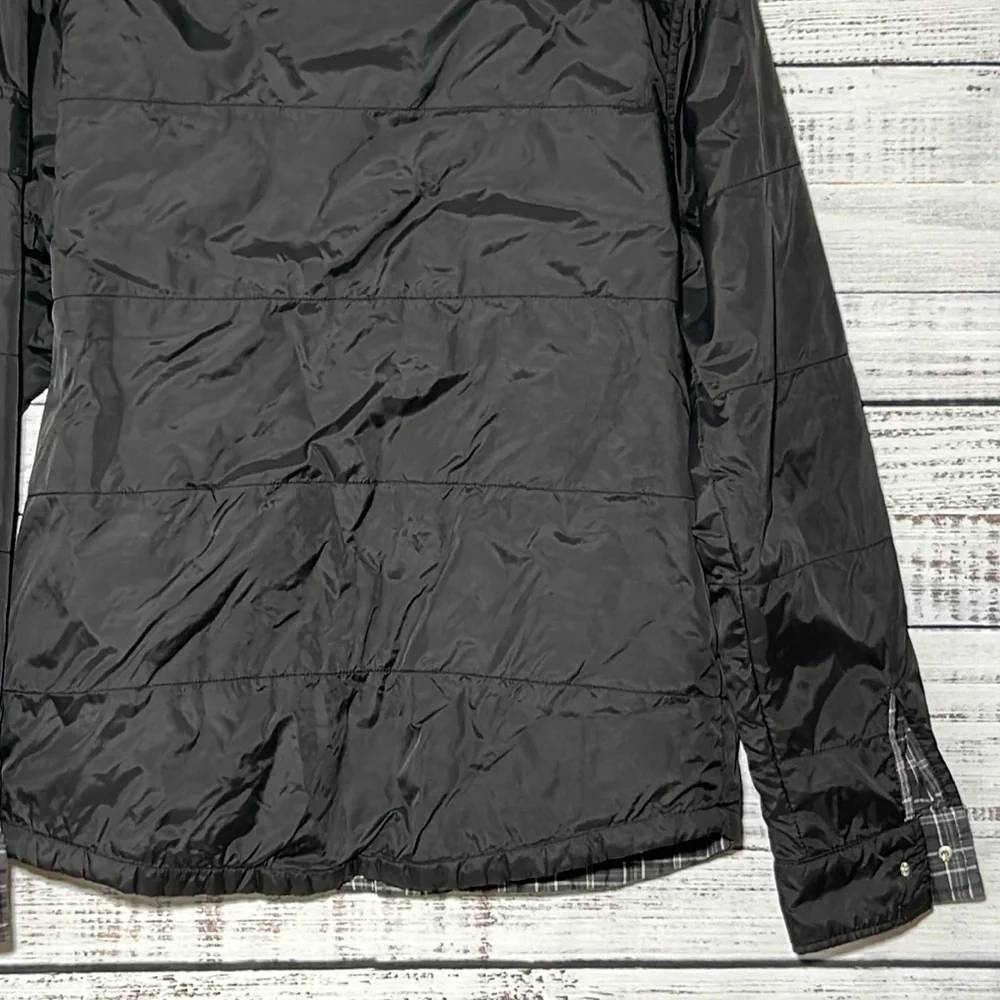 Prana Men's Jacket black and purple plaid Small